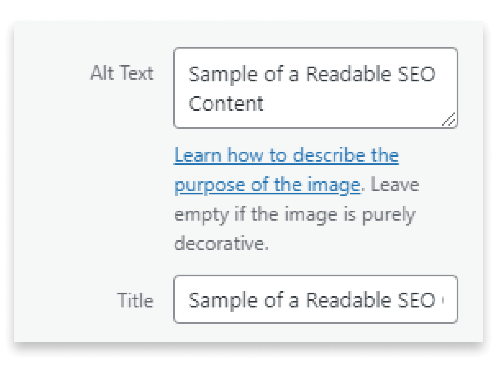 Sample of an image alt txt